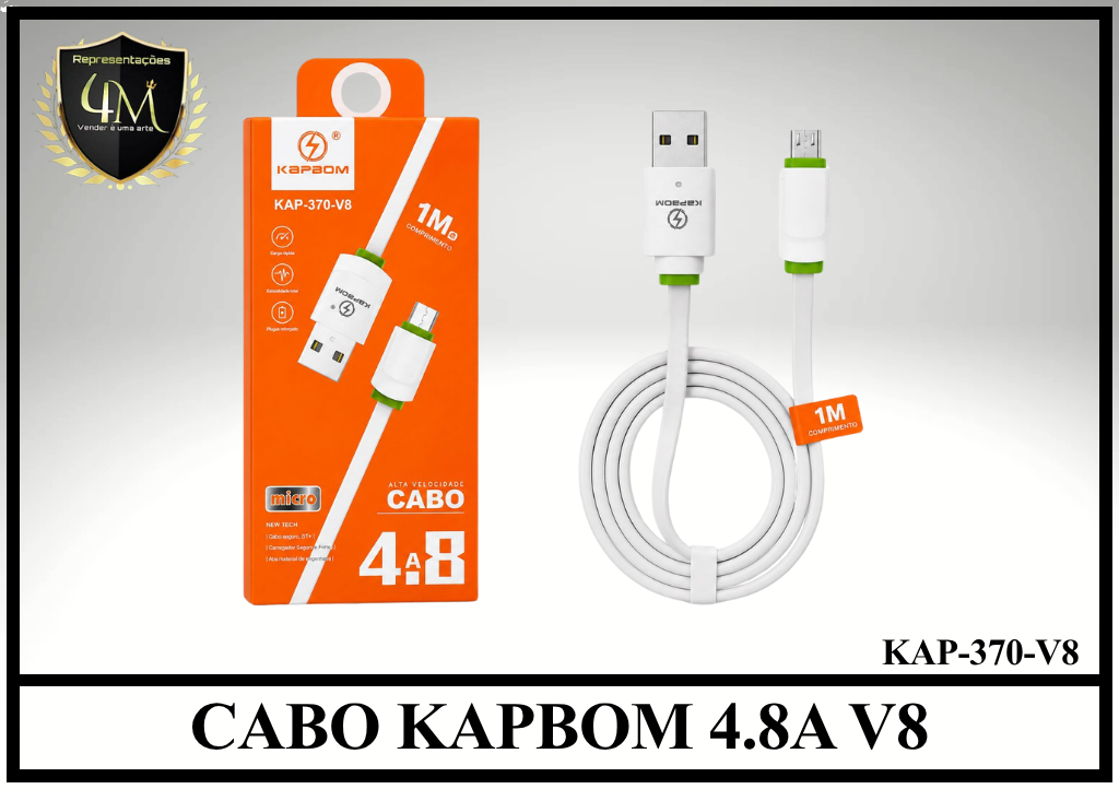 A168 - CABO KAPBOM 4.8A V8 KAP-370-V8
