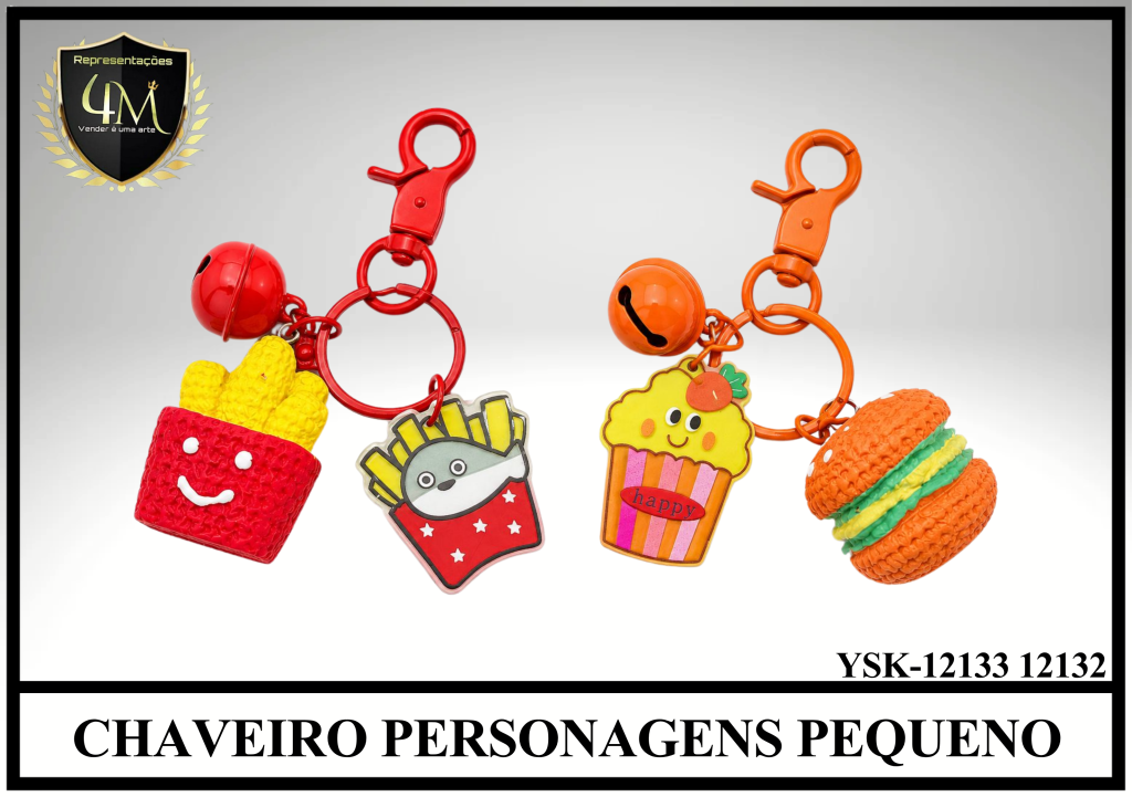 CHAV 01 CHAVEIRO PERSONAGENS PEQUENO YSK-12133 12132