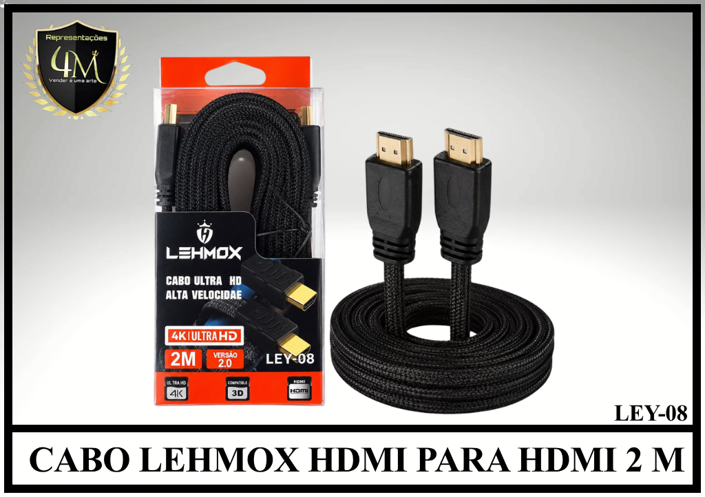 A169 - CABO LEHMOX HDMI PARA HDMI 2 METROS LEY-08