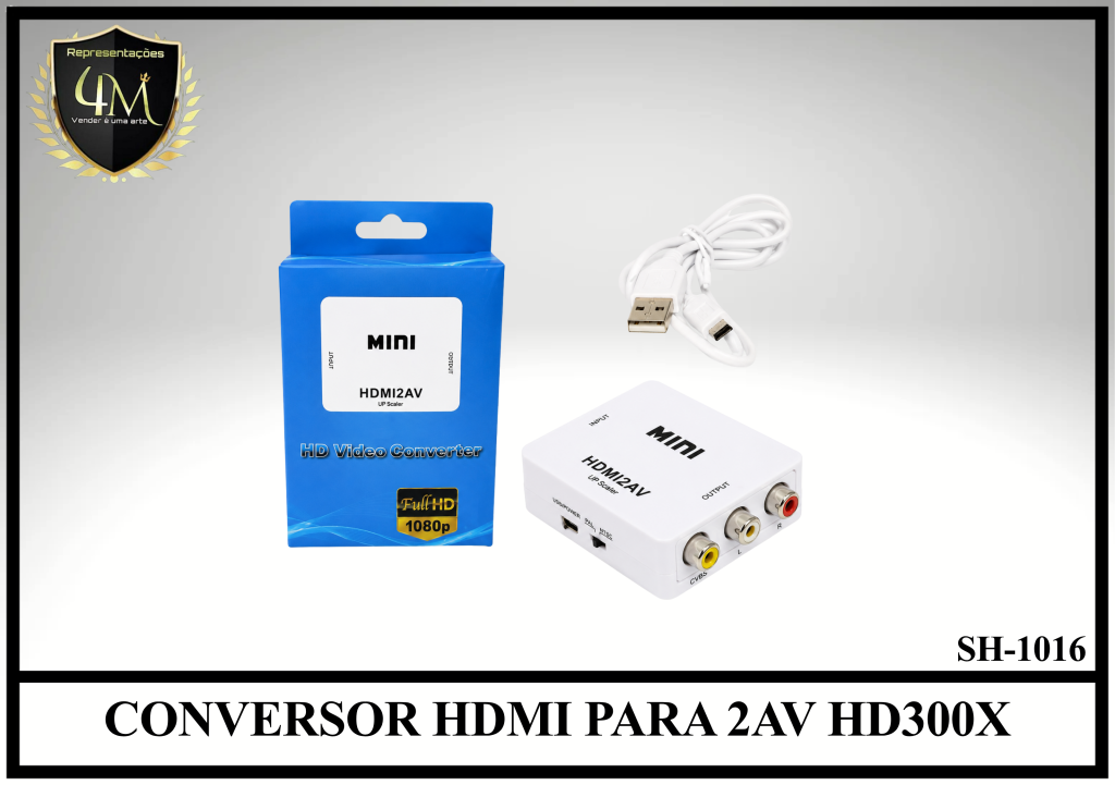 CON  01 CONVERSOR HDMI PARA 2AV HD300X SH-1016