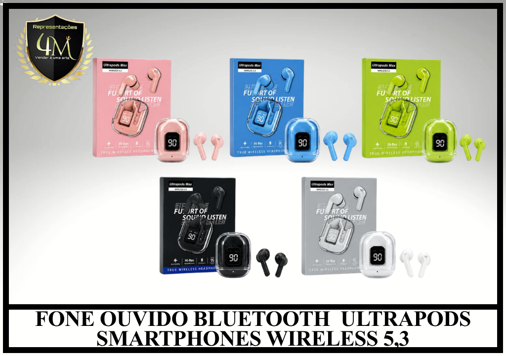 D115 - FONE OUVIDO BLUETOOTH ULTRAPODS SMARTPHONES WIRELESS 5.3 BT
