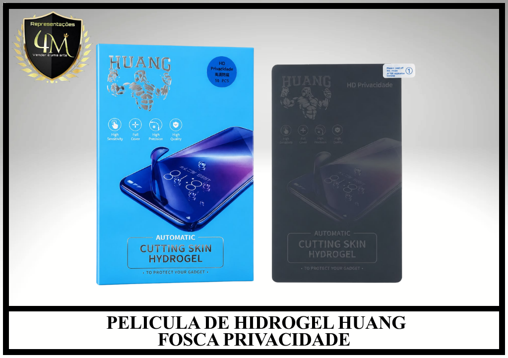 H04-0 - PELICULA DE HIDROGEL HUANG FOSCA PRIVACIDADE HD  (CAIXA FECHADA OUTRO PREÇO FALAR COM REPRESENTANTE)