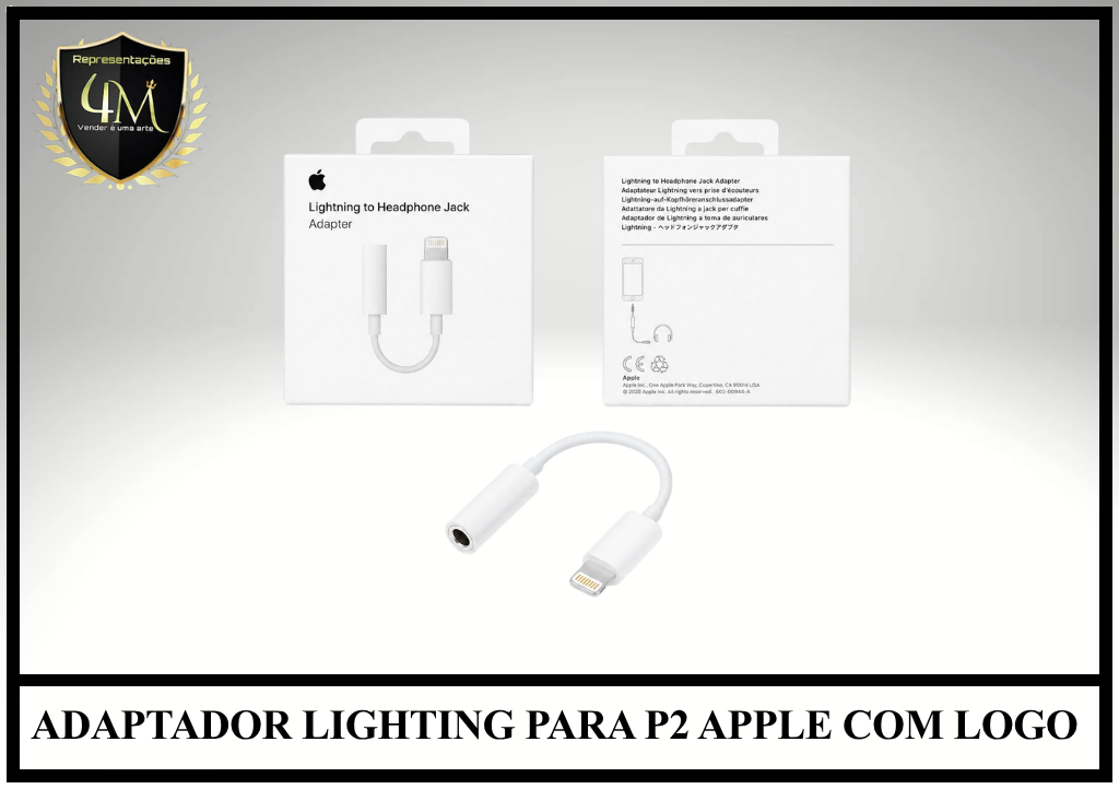 DAP 27 ADAPTADOR LIGHTING PARA P2 APPLE ( COM LOGO )