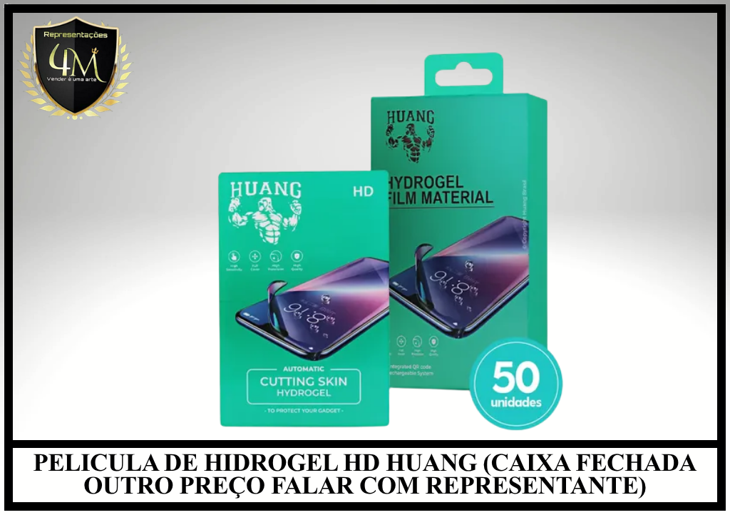 H01-1 - PELICULA DE HIDROGEL HD HUANG (CAIXA FECHADA OUTRO PREÇO FALAR COM REPRESENTANTE)