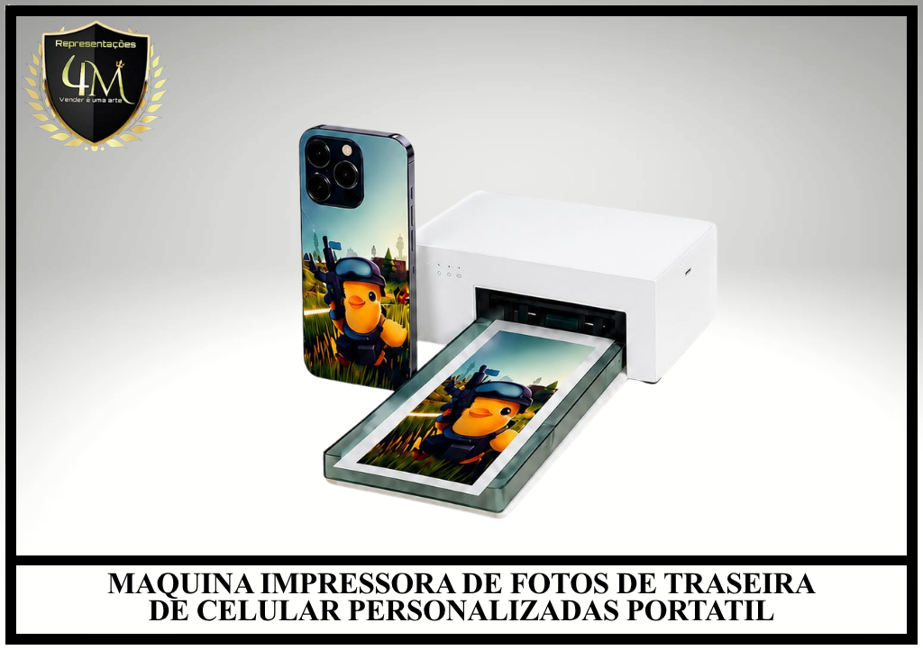 A003 MAQUINA IMPRESSORA DE FOTOS DE TRASEIRA DE CELULAR PERSONALIZADAS PORTATIL