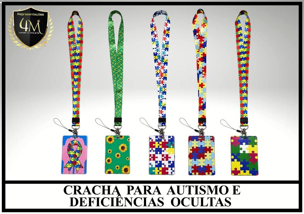COR 001 CORDAO CRACHA PARA TEA TRANSTORNO ESPECTRO AUTISTA E DEFICIENCIAS OCULTAS PREMIUM