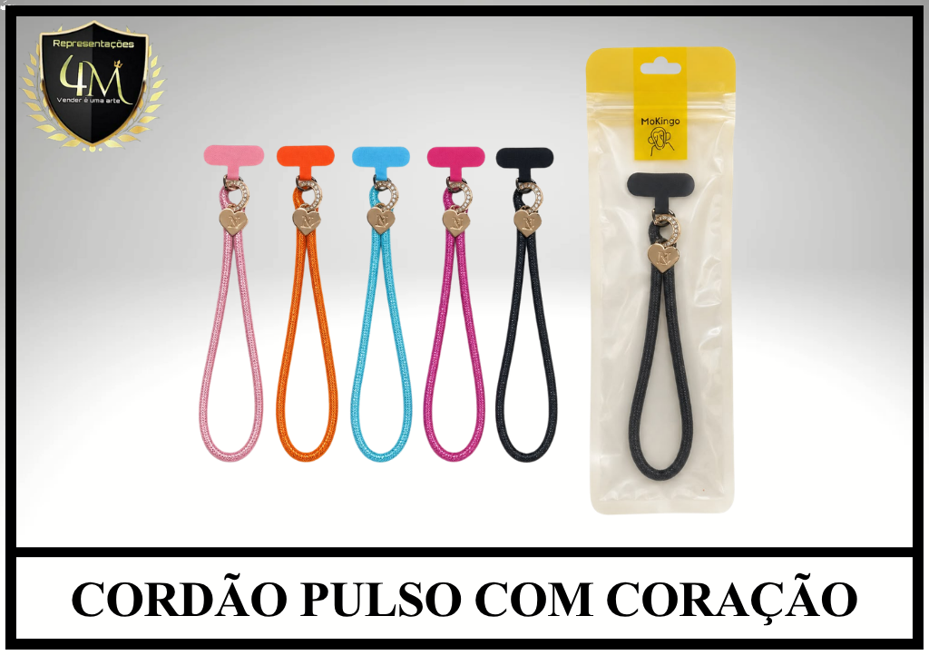 COR 53 CORDÃO PULSO COM CORAÇÃO