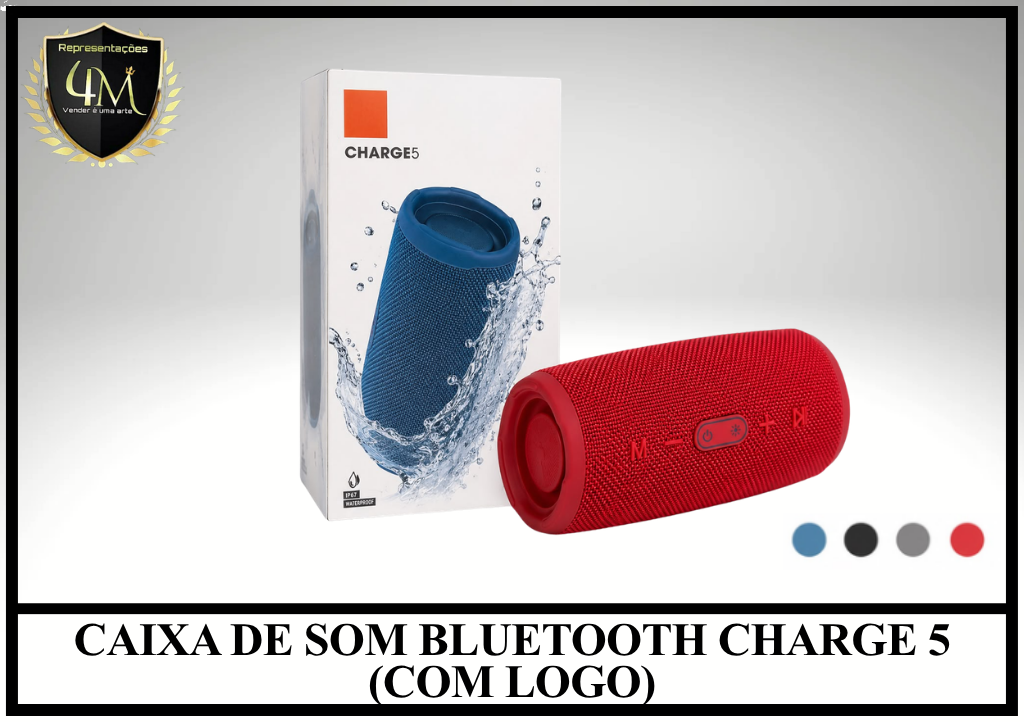 CX 37 CAIXA DE SOM BLUETOOTH CHARGE 5 (COM LOGO)