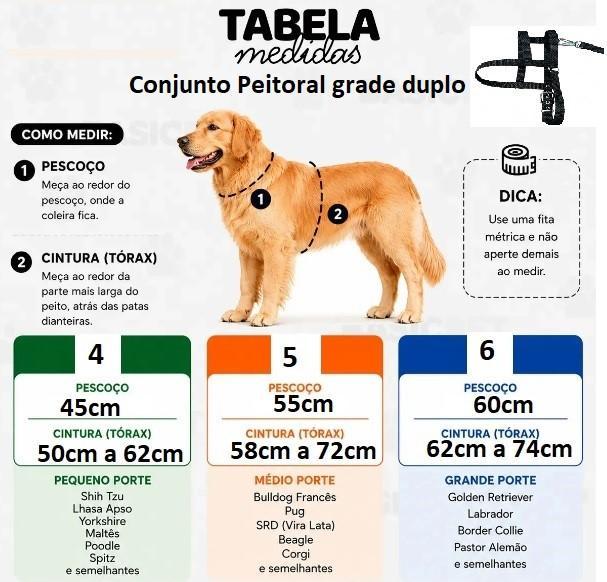 CONJUNTO PEITORAL GRADE DE NYLON DUPLO Nº 04