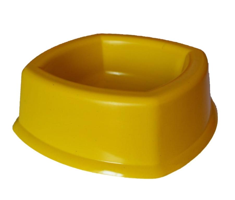 NS - COMEDOURO PLASTICO CAO 280ML - AMARELO