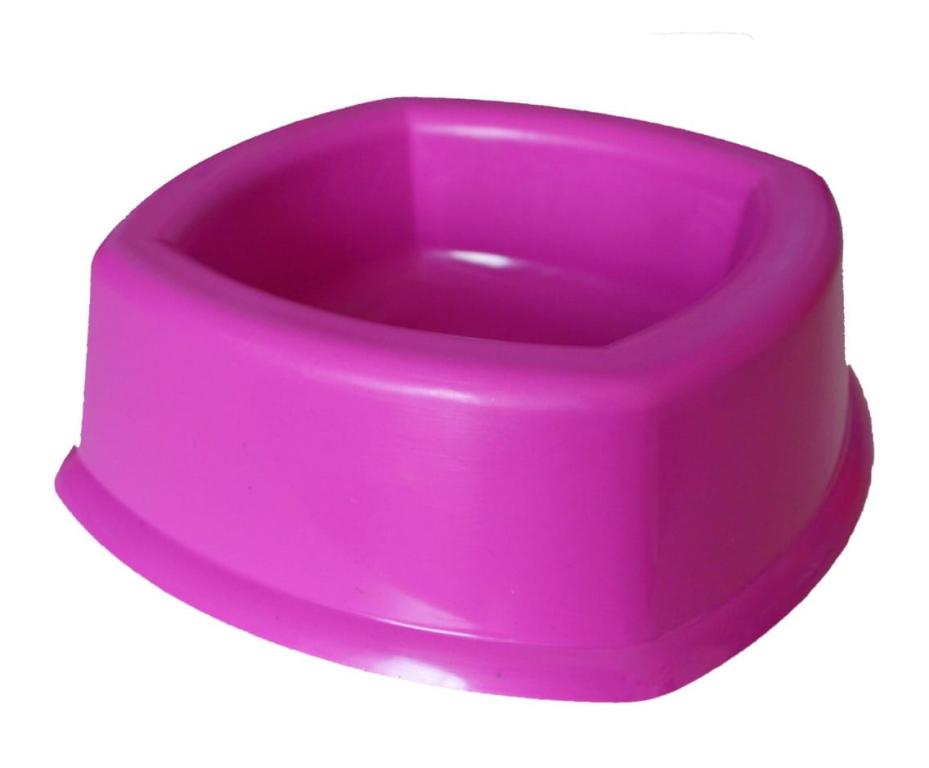 NS - COMEDOURO PLASTICO CAO 500ML - ROSA