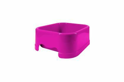 COMEDOURO QUADRADO 350ML - ROSA