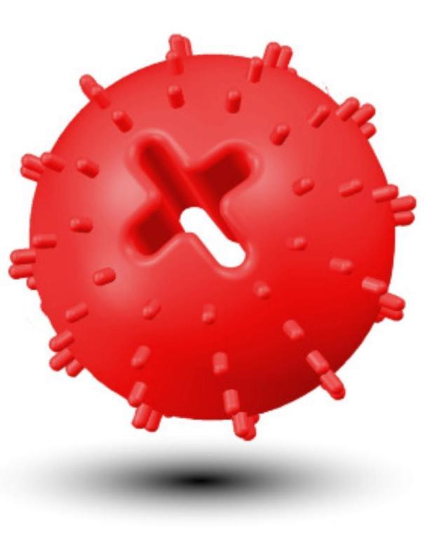 BOLA ADESTRAMENTO CRAVO 60MM - VERMELHO