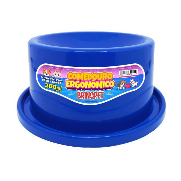 COMEDOURO ERGONOMICO - AZUL
