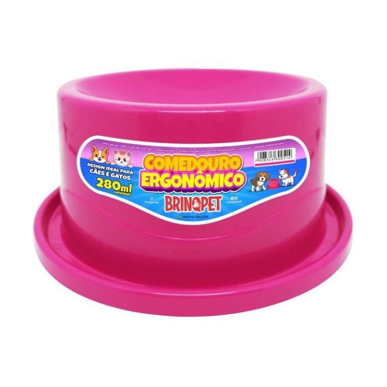 COMEDOURO ERGONOMICO - ROSA