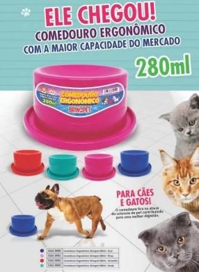 COMEDOURO ERGONOMICO - VERMELHO
