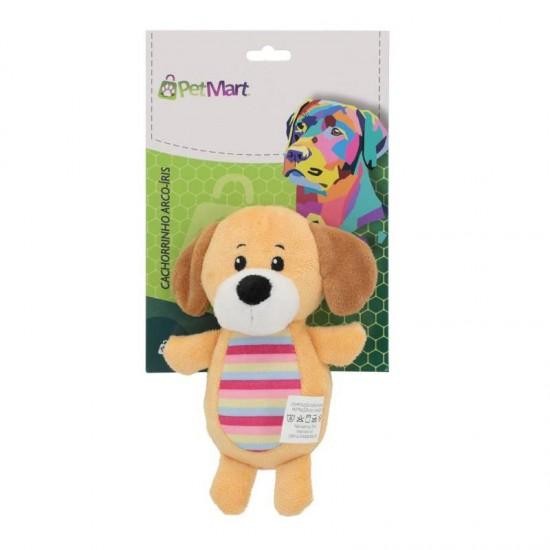 PELUCIA CACHORRO ARCO IRIS - 16 CM