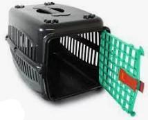 CAIXA DE TRANSPORTE Nº 1 - PRETA C/PORTA VERDE