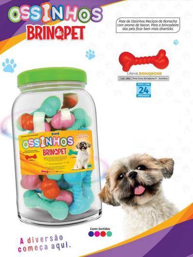 OSSO BRINQBONE PEQUENO - POTE COM 24 UNID.