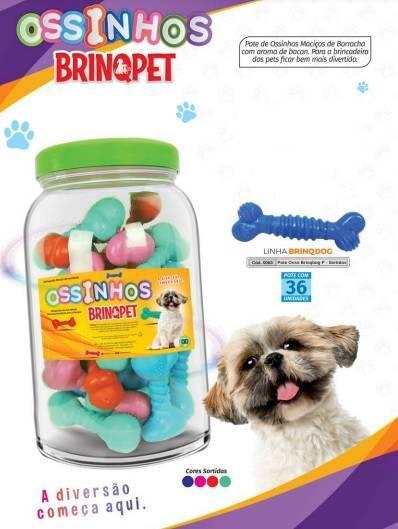 OSSO BRINQDOG PEQUENO - POTE COM 36 UNID.
