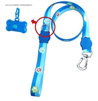 GUIA DE SEDA 25MM X 1,30M C/ MOSQUETÃO TRAVA ROSCA (SUPORTE PARA CATA CACA)