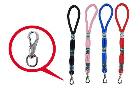 GUIA DE CORDA 14MM X 60CM "DUPLA" C/ MOSQUETÃO ITALIANO