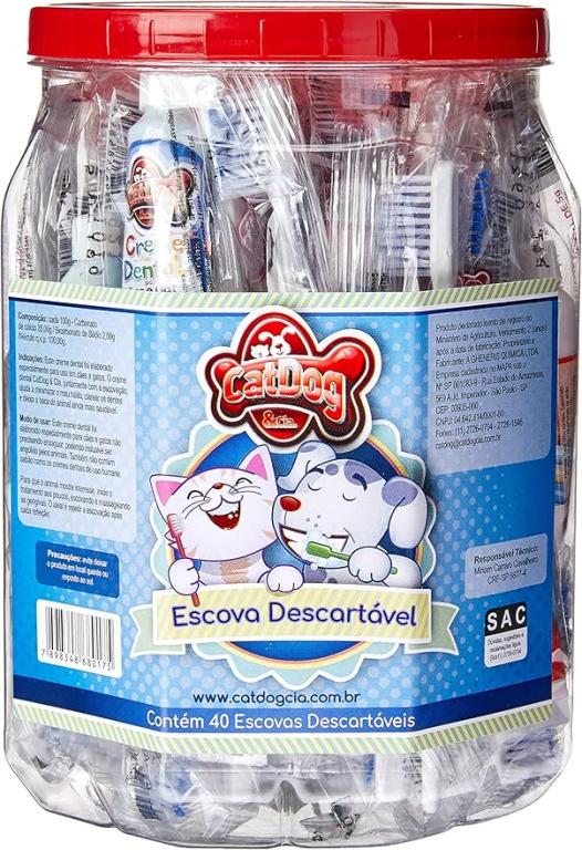 POTE C/40 KITS DE ESCOVA DESCARTAVEL + MINI CREME 5G MISTO