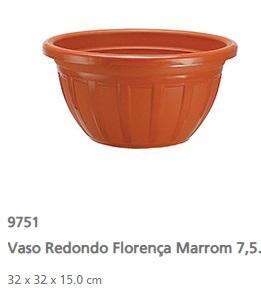 Rischioto - Vaso Redondo Florença 7,5 Litros - Marrom - 9751