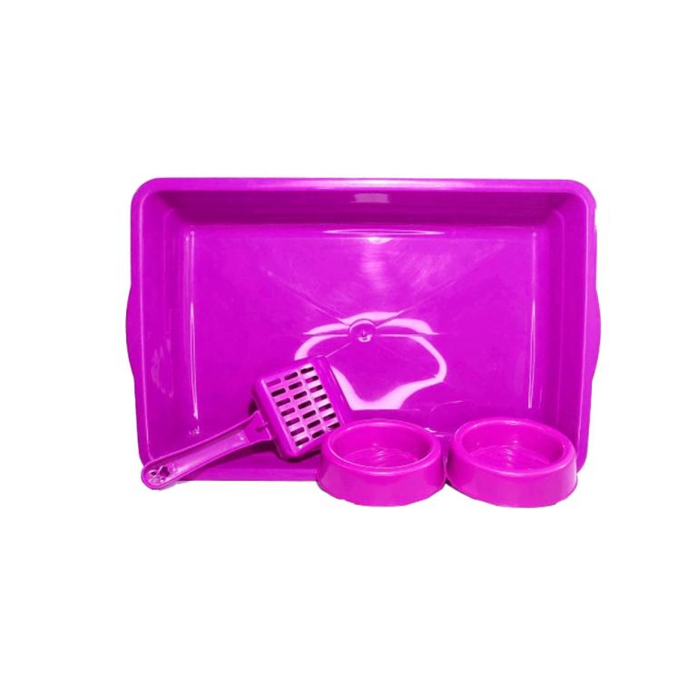 KIT BANHEIRO DO GATO COM 4 PEÇAS - FILHOTE
