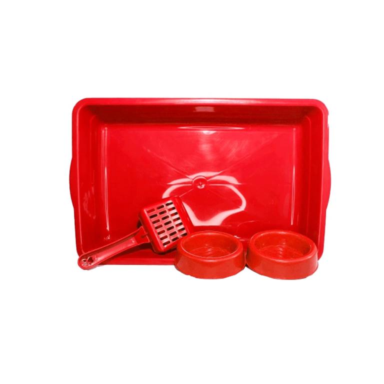 KIT BANHEIRO DO GATO COM 4 PEÇAS - FILHOTE