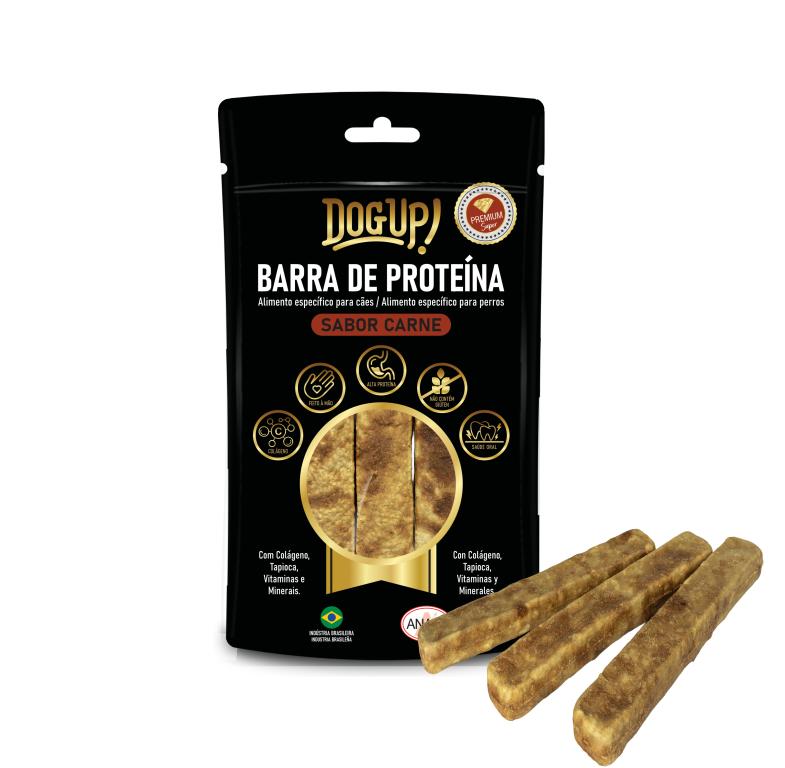 DOG GOODS - BARRA DE PROTEÍNA -  DogUp - PEQUENO - CARNE - PAC. C/ 3 UNID.