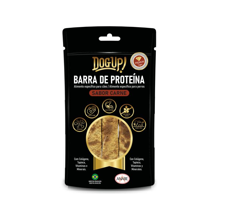 DOG GOODS - BARRA DE PROTEÍNA -  DogUp - PEQUENO - CARNE - PAC. C/ 3 UNID.