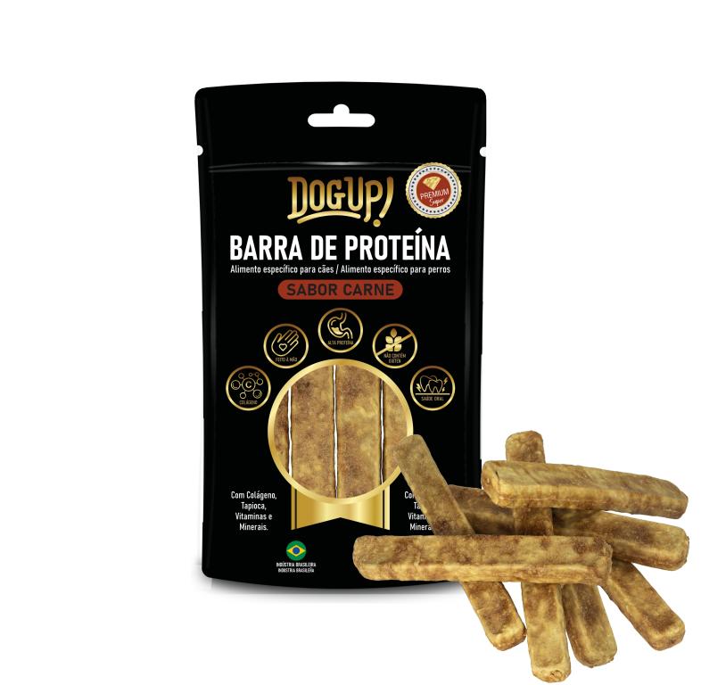 DOG GOODS - BARRA DE PROTEÍNA -  DogUp - PEQUENO - CARNE - PAC. C/ 7 UNID.