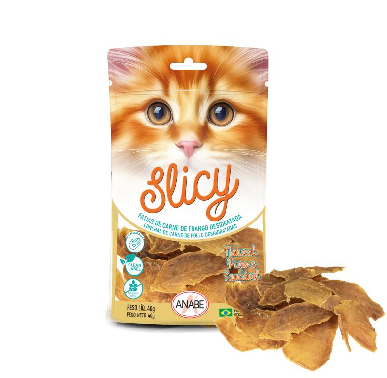 DOG GOODS - FRANGO DESIDRATADO - SLICY GATOS - PAC. C/ 40G
