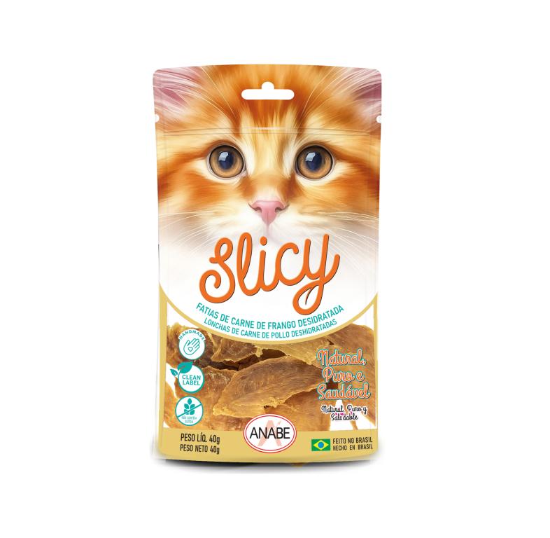 DOG GOODS - FRANGO DESIDRATADO - SLICY GATOS - PAC. C/ 40G