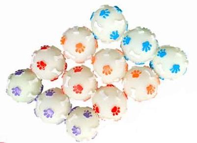 PETGROWS - BOLA PATA OSSO MINI FOSFORESCENTE - PACOTE C/12 UNID. (55mm)