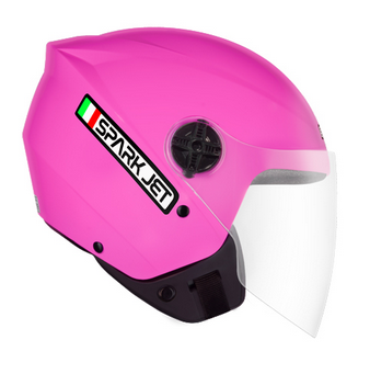 capacete spark jet solid 58 rosa