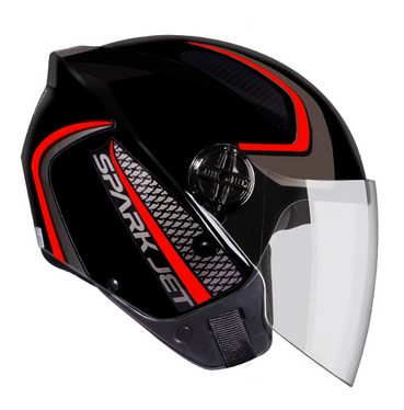 capacete spark jet speed 60 pto/vermelho