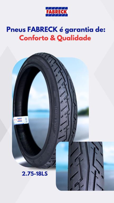 pneu diant. 275x18 titan/ybr/125/150 novo:fabreck