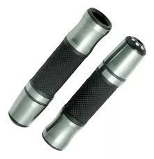 manopla universal racing alunimuin prata /borr. preta