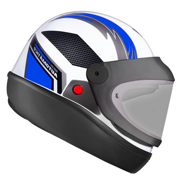 capacete automatico bolt 58 bco/azul/pto