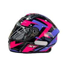 capacete x troy ff 526 crush 58 pto brilhoso/roxo