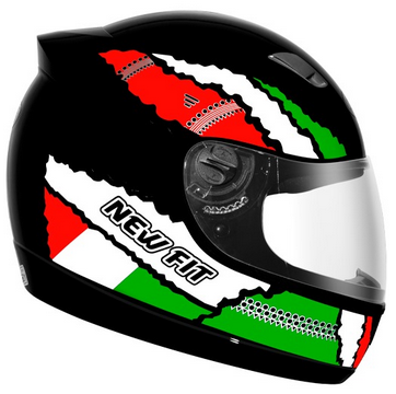 capacete new fit mundi 58 pto/verde