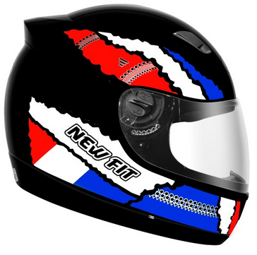 capacete new fit mundi 58 pto/verm