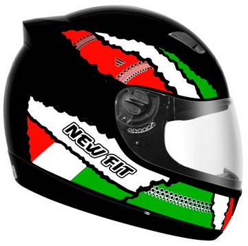 capacete new fit mundi 60 pto/verde