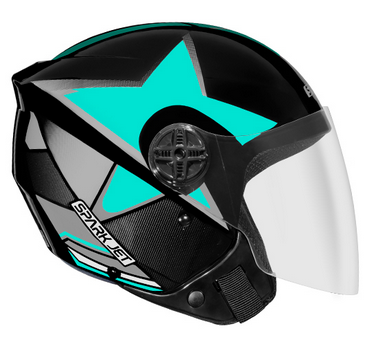 capacete spark jet galaxy 58 pto/tifany