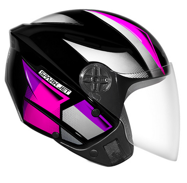 capacete spark jet square 60 pto/rosa