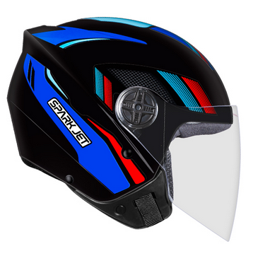 capacete spark jet sting 60 pto/azul