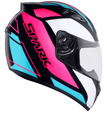 capacete spark mixed blue 58 pto/rosa