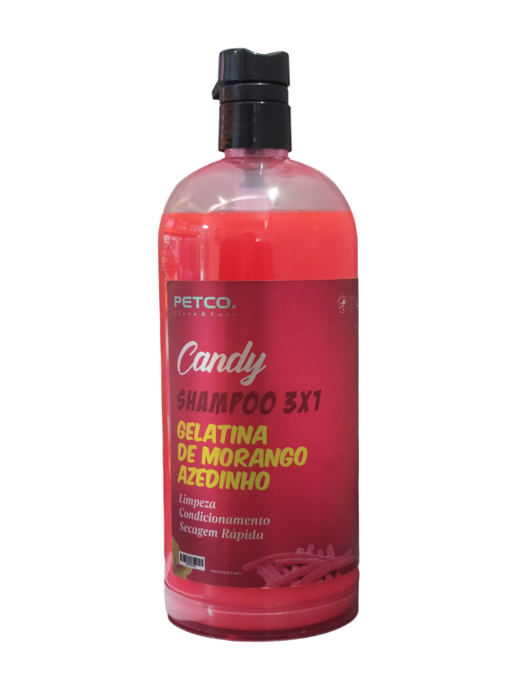 SHAMPOO 3X1 GELATINA DE MORANGO AZEDINHO 1L 1:10 - PETCO
